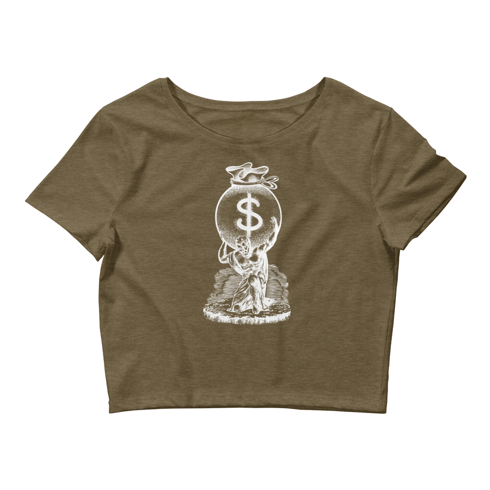 "Secure The Bag" Women’s Crop Tee (DARK)