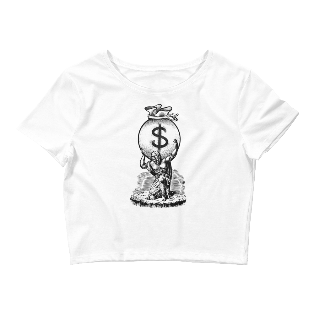 "Secure The Bag" Women’s Crop Tee (LIGHT)