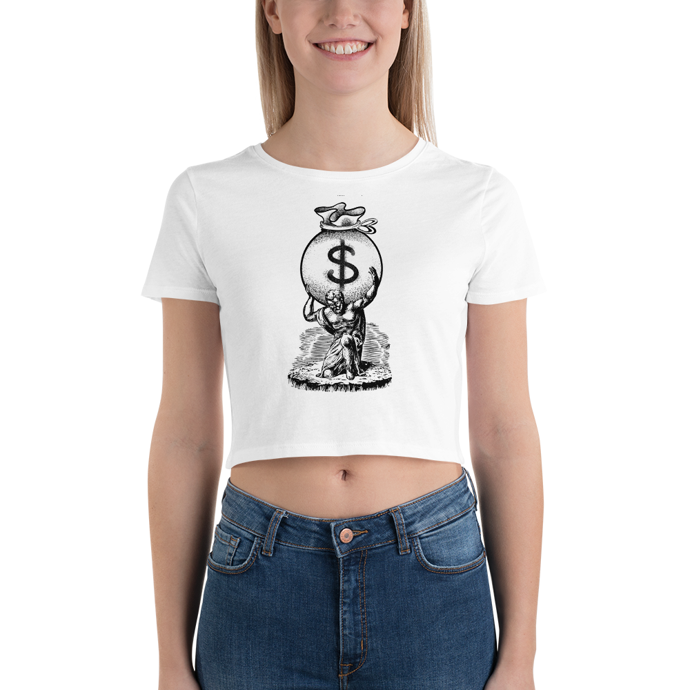 "Secure The Bag" Women’s Crop Tee (LIGHT)