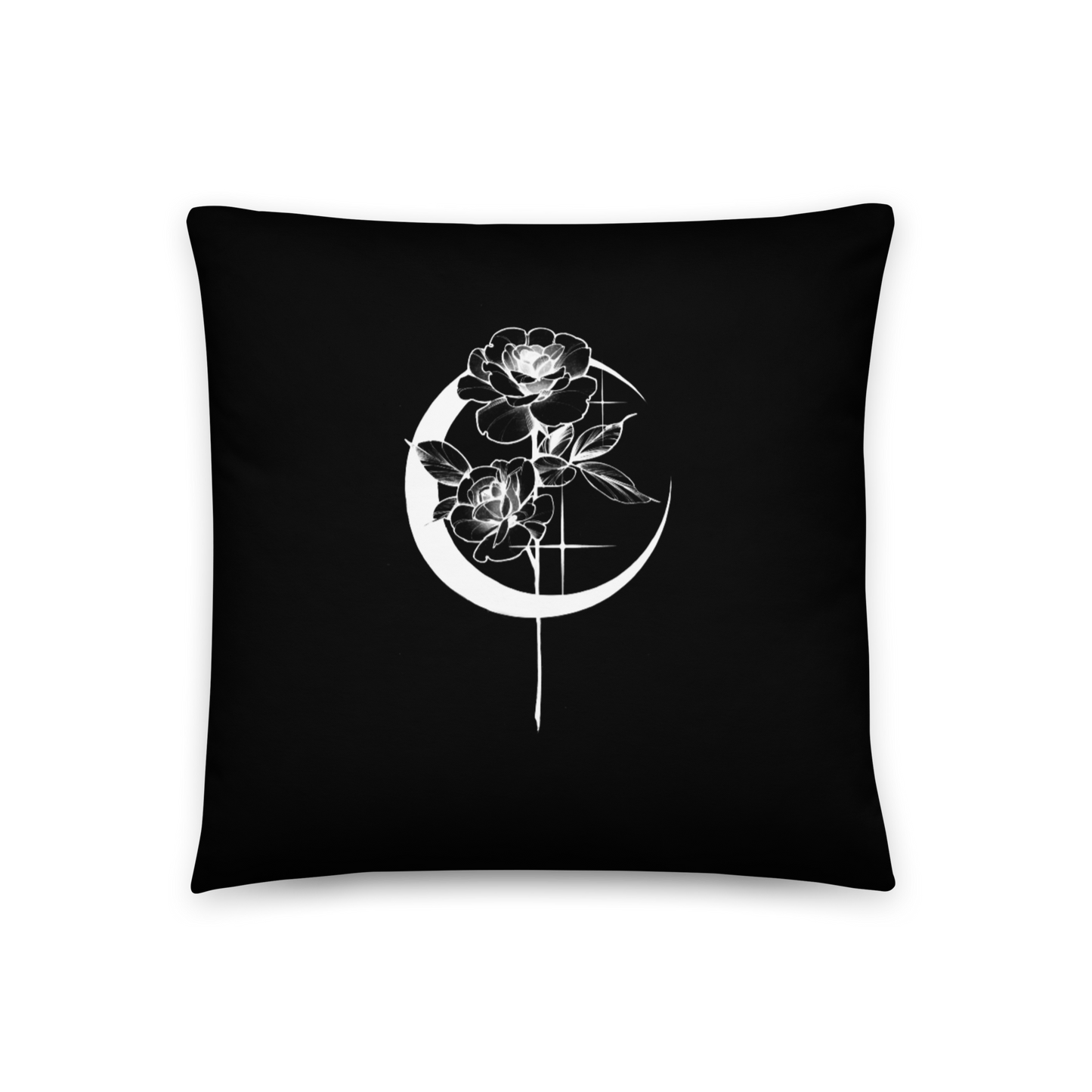 Mystic Rose Basic Pillow By OkiDiploDoki (DARK)
