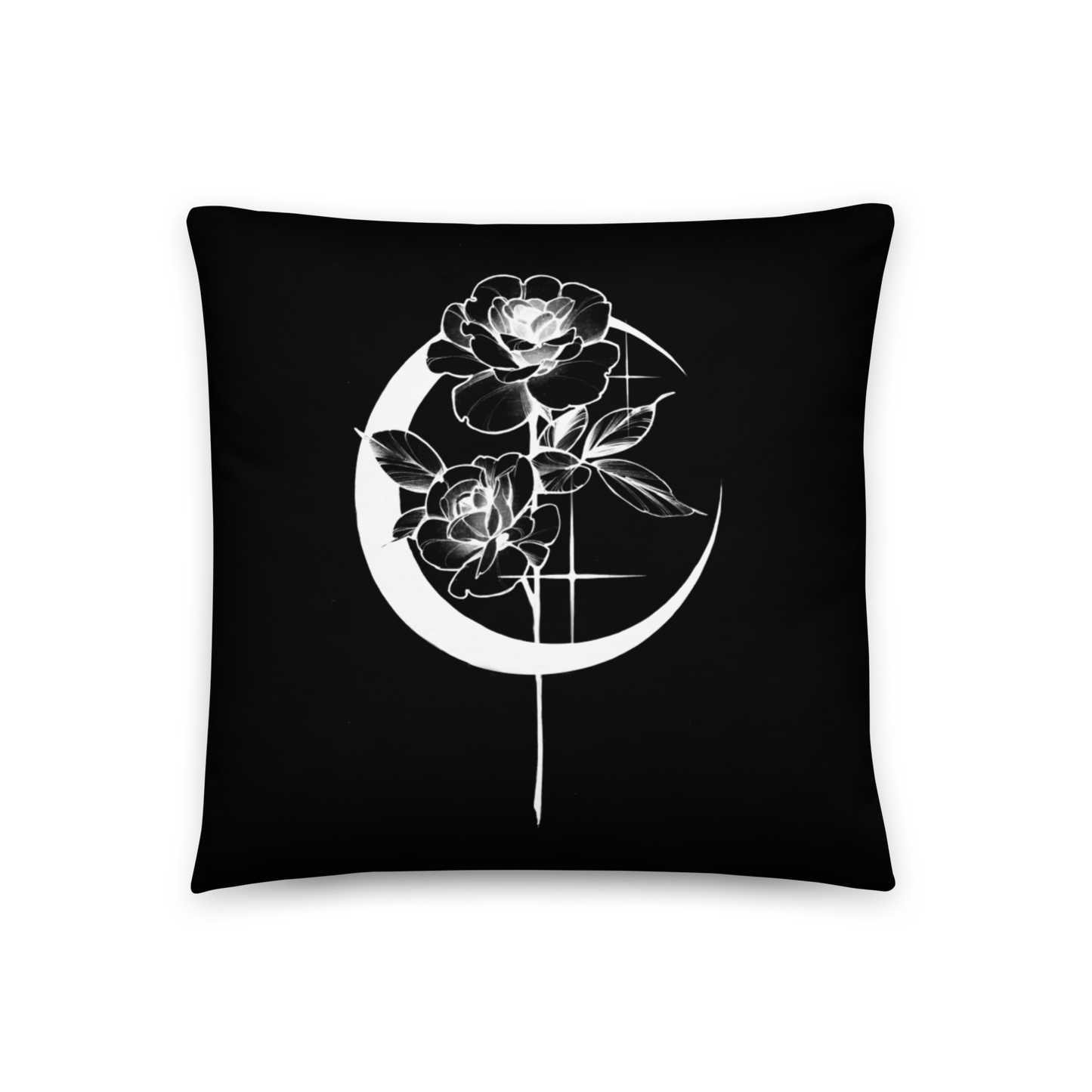 Mystic Rose Basic Pillow By OkiDiploDoki (DARK)