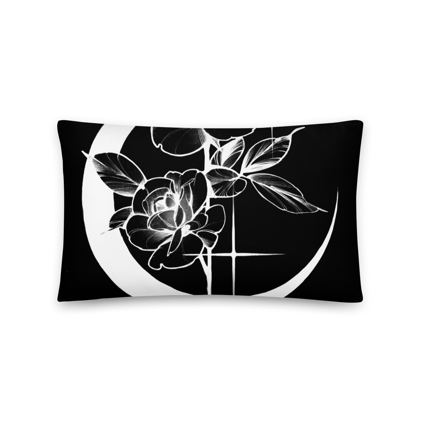 Mystic Rose Basic Pillow By OkiDiploDoki (DARK)