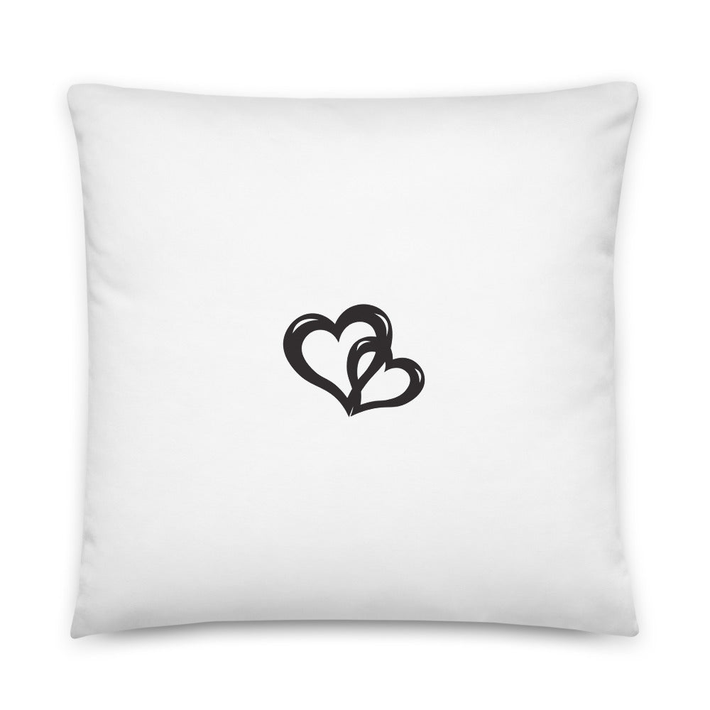 Black Valentine's Hearts Basic Pillow