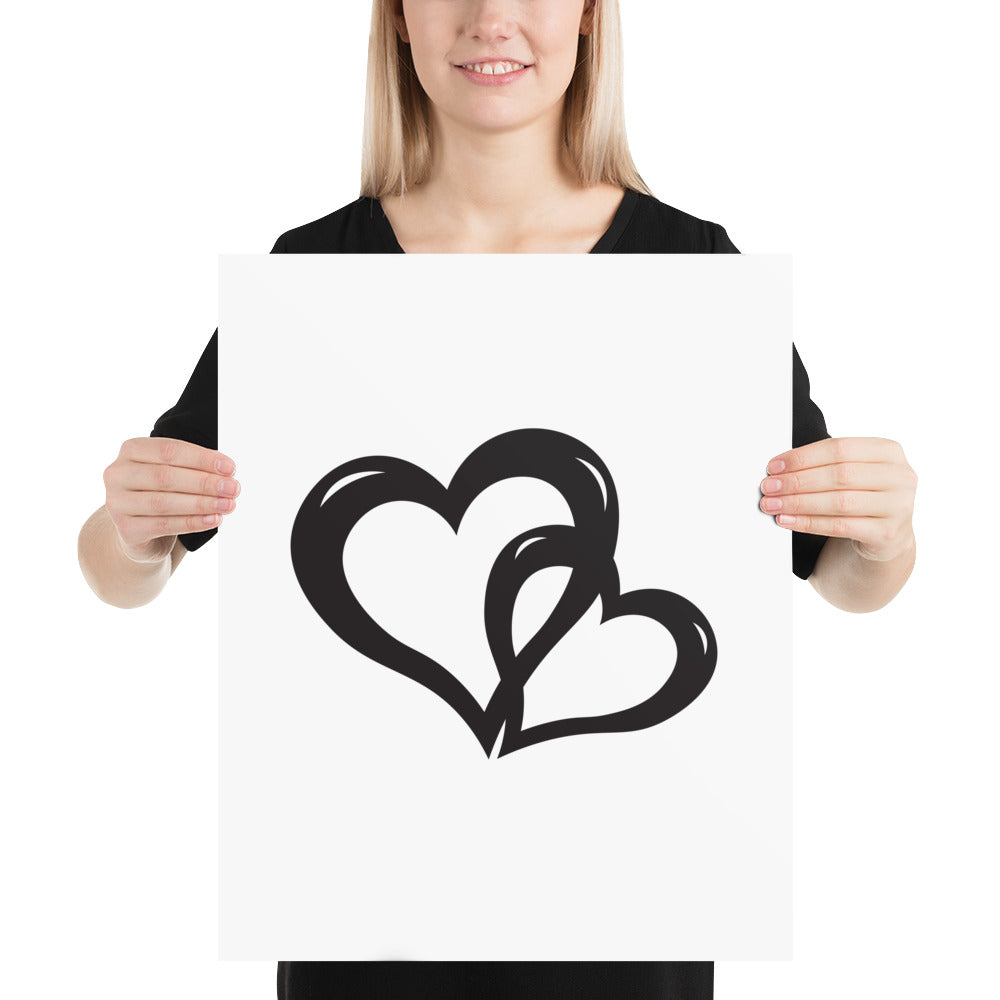Valentine's Day Black Hearts Poster