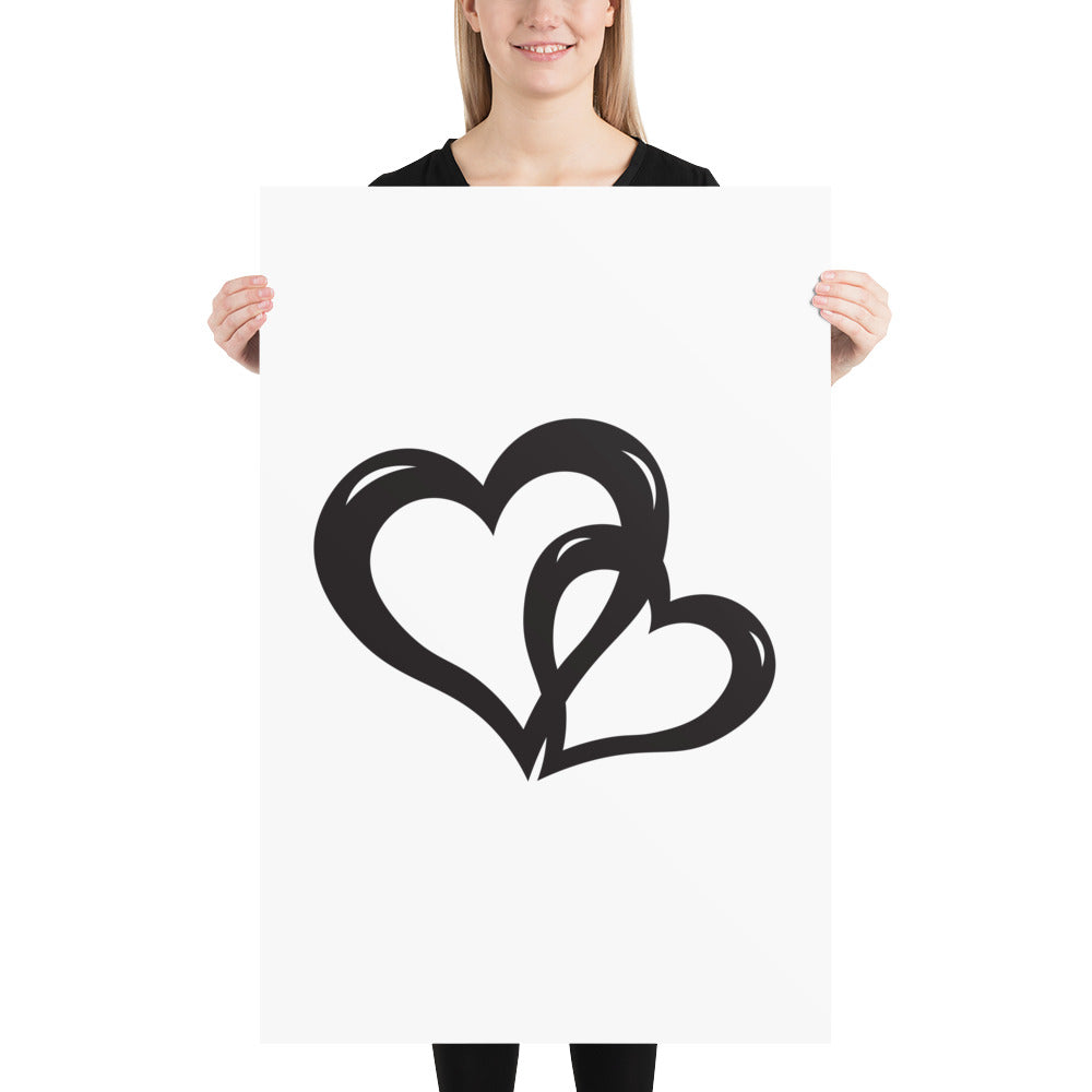 Valentine's Day Black Hearts Poster