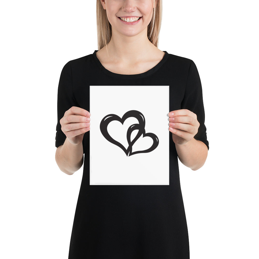Valentine's Day Black Hearts Poster
