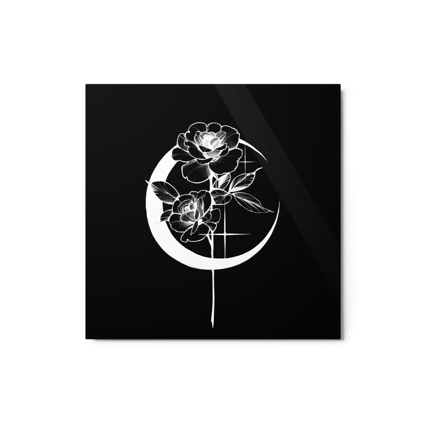 Mystic Rose Metal prints BY OkiDiploDoki (DARK)