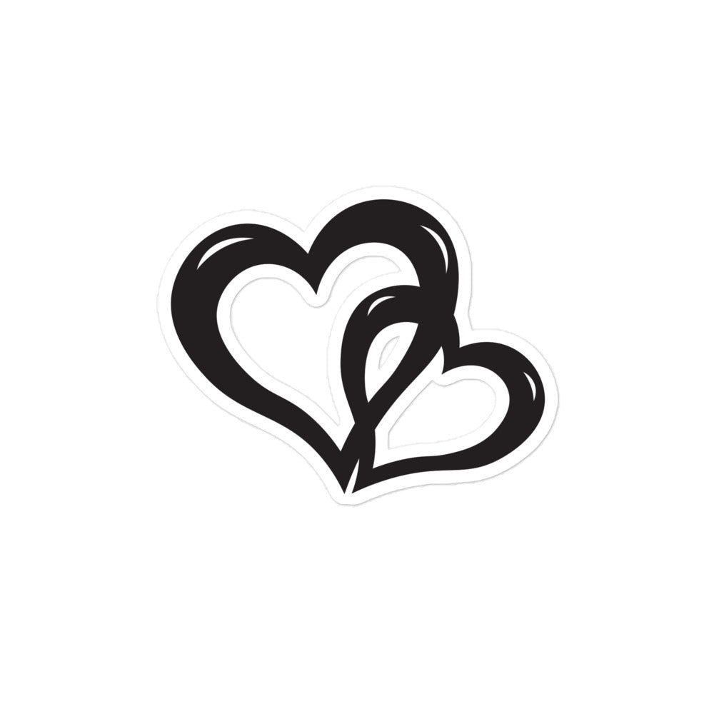 Valentine's Day Black Hearts Bubble-free stickers