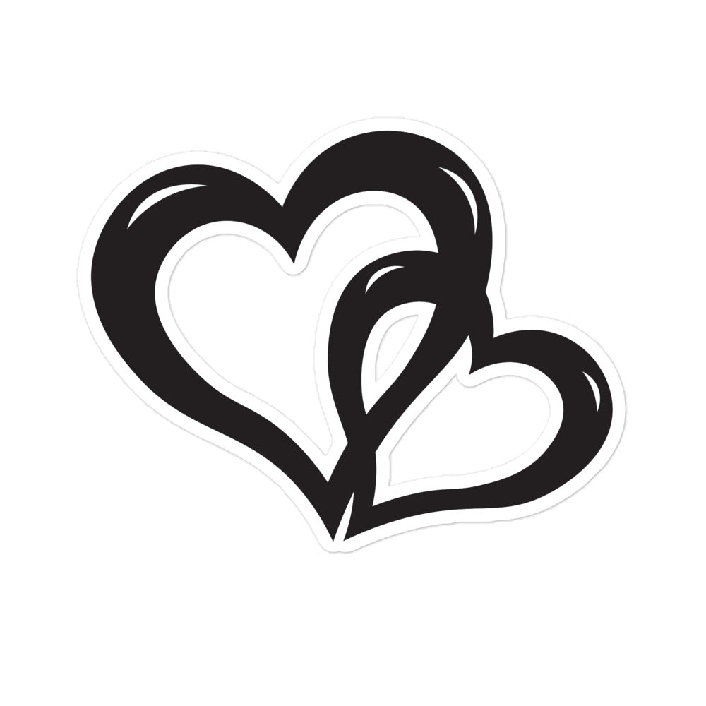 Valentine's Day Black Hearts Bubble-free stickers