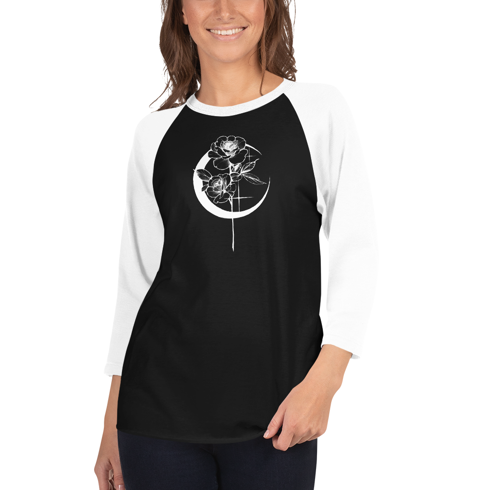 Mystic Rose 3/4 sleeve raglan shirt By OkiDiploDoki