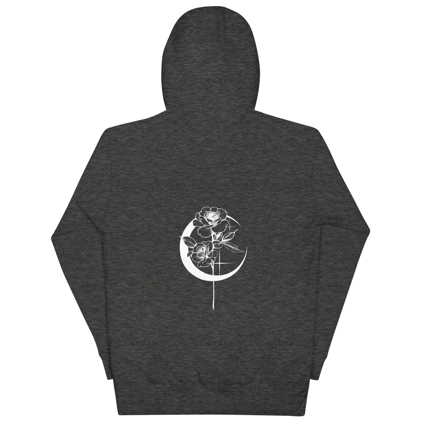 Mystic Rose Unisex Hoodie By OkiDiploDoki (DARK, BACK)
