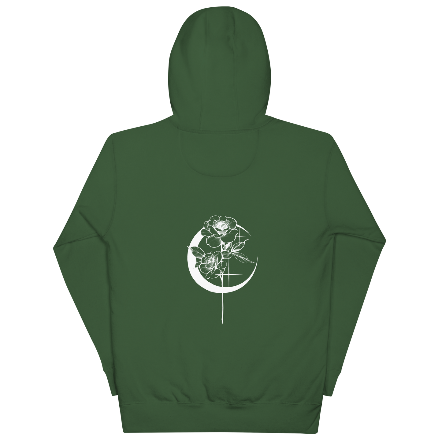 Mystic Rose Unisex Hoodie By OkiDiploDoki (DARK, BACK)