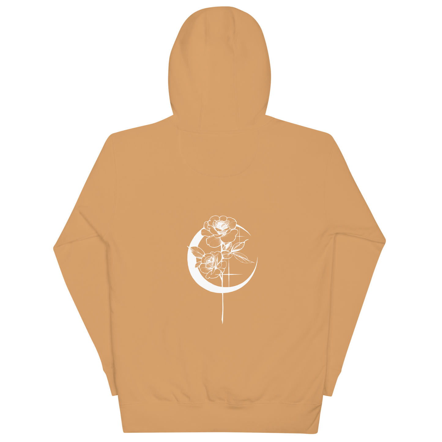 Mystic Rose Unisex Hoodie By OkiDiploDoki (DARK, BACK)