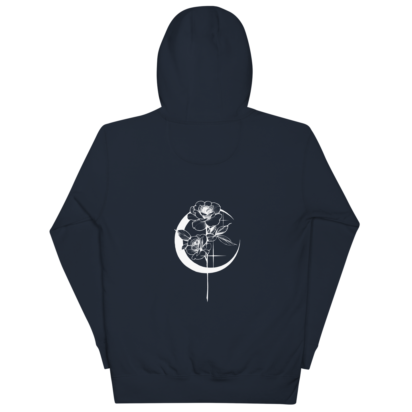Mystic Rose Unisex Hoodie By OkiDiploDoki (DARK, BACK)