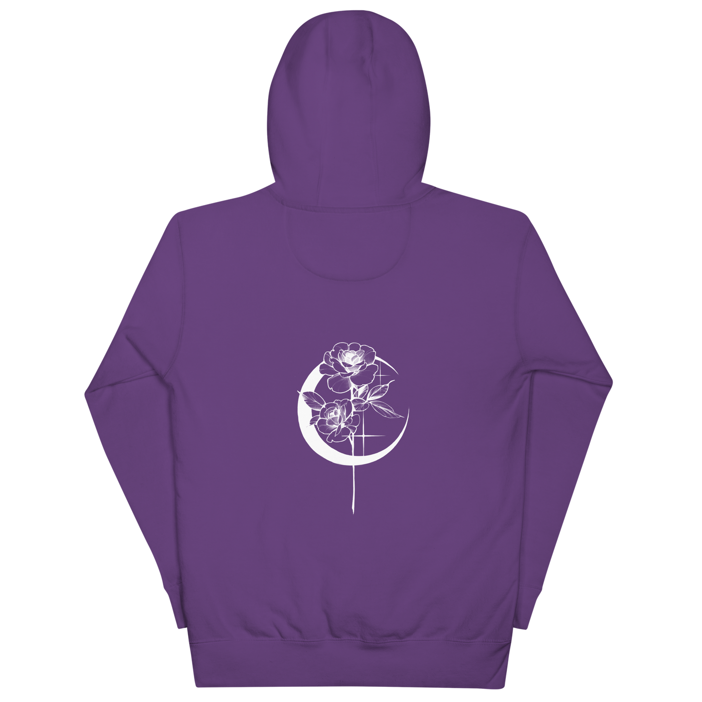 Mystic Rose Unisex Hoodie By OkiDiploDoki (DARK, BACK)
