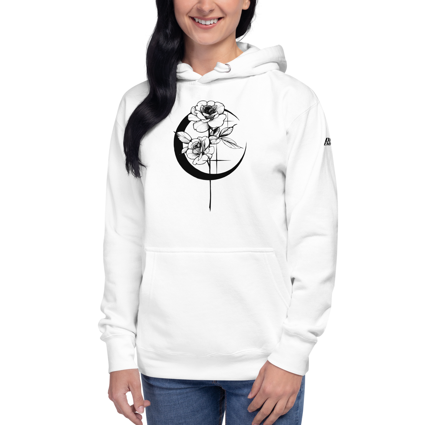 Mystic Rose Unisex Hoodie By OkiDiploDoki (LIGHT, FRONT)