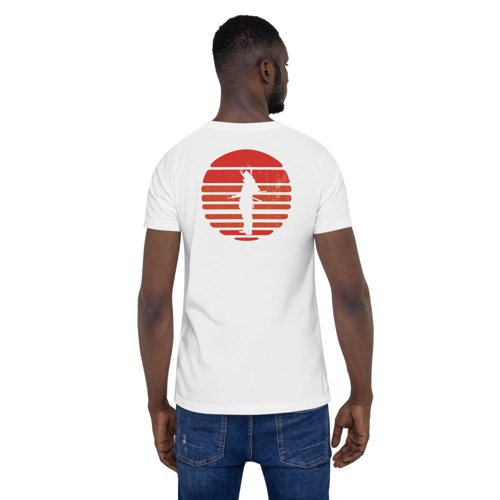 Men's White Warrior Short-Sleeve T-Shirt (Back)