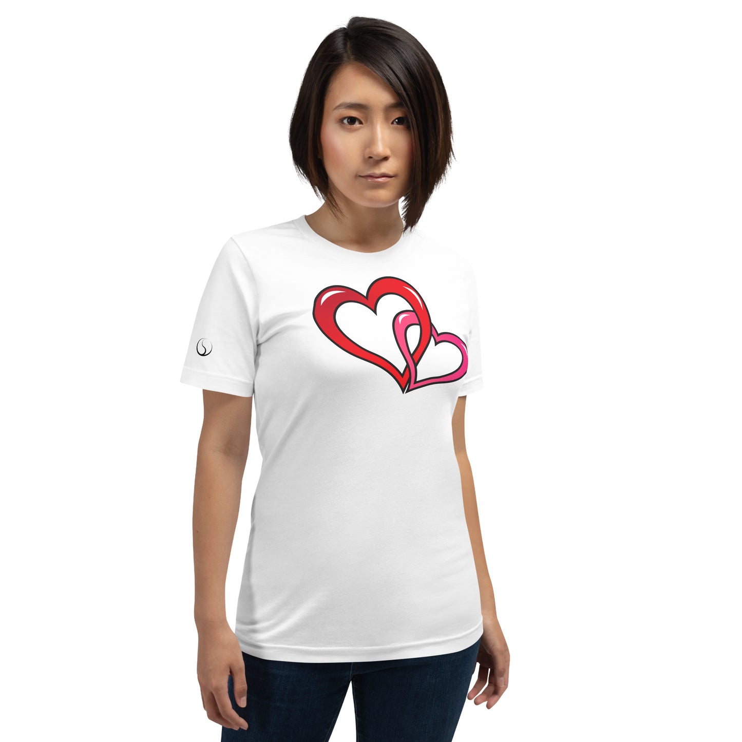 White Valentine's Short-Sleeve Unisex T-Shirt
