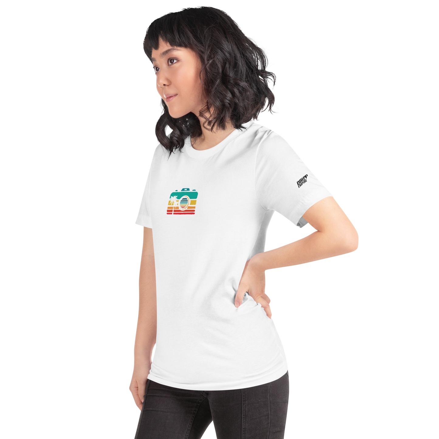 Sunset Camera Unisex t-shirt (LIGHT)