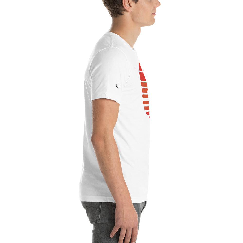 Men's White Warrior Short-Sleeve T-Shirt (Front)