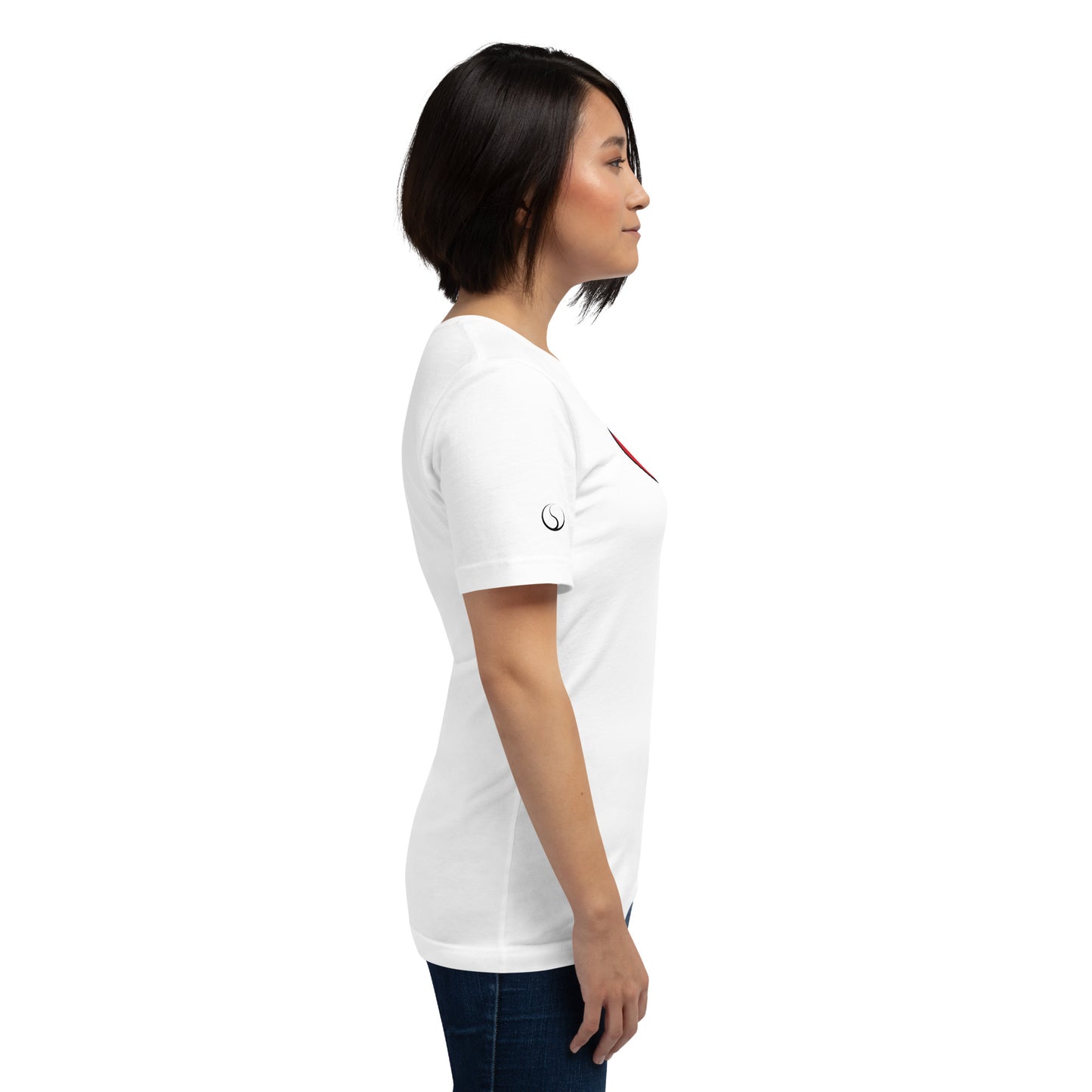 White Valentine's Short-Sleeve Unisex T-Shirt