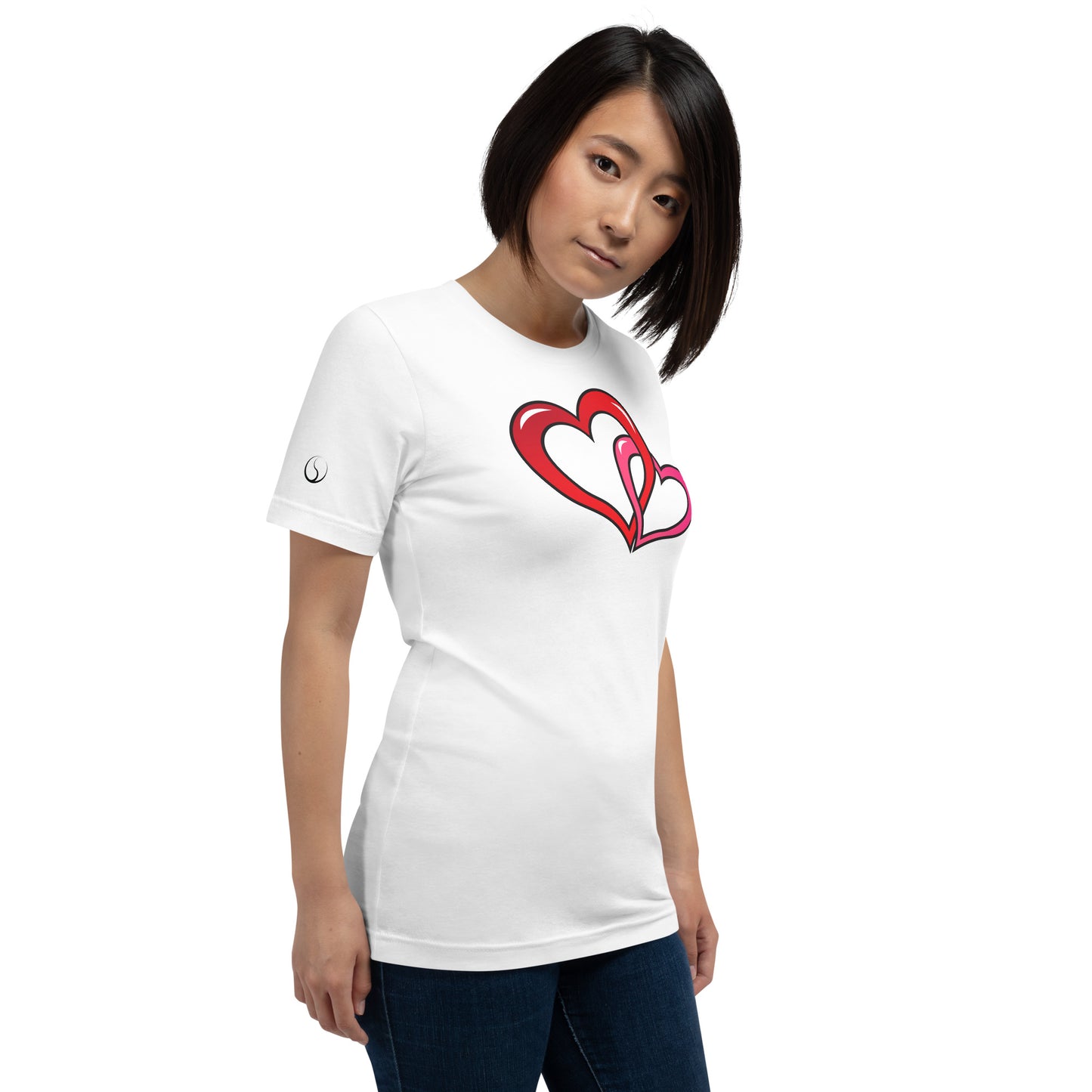 White Valentine's Short-Sleeve Unisex T-Shirt