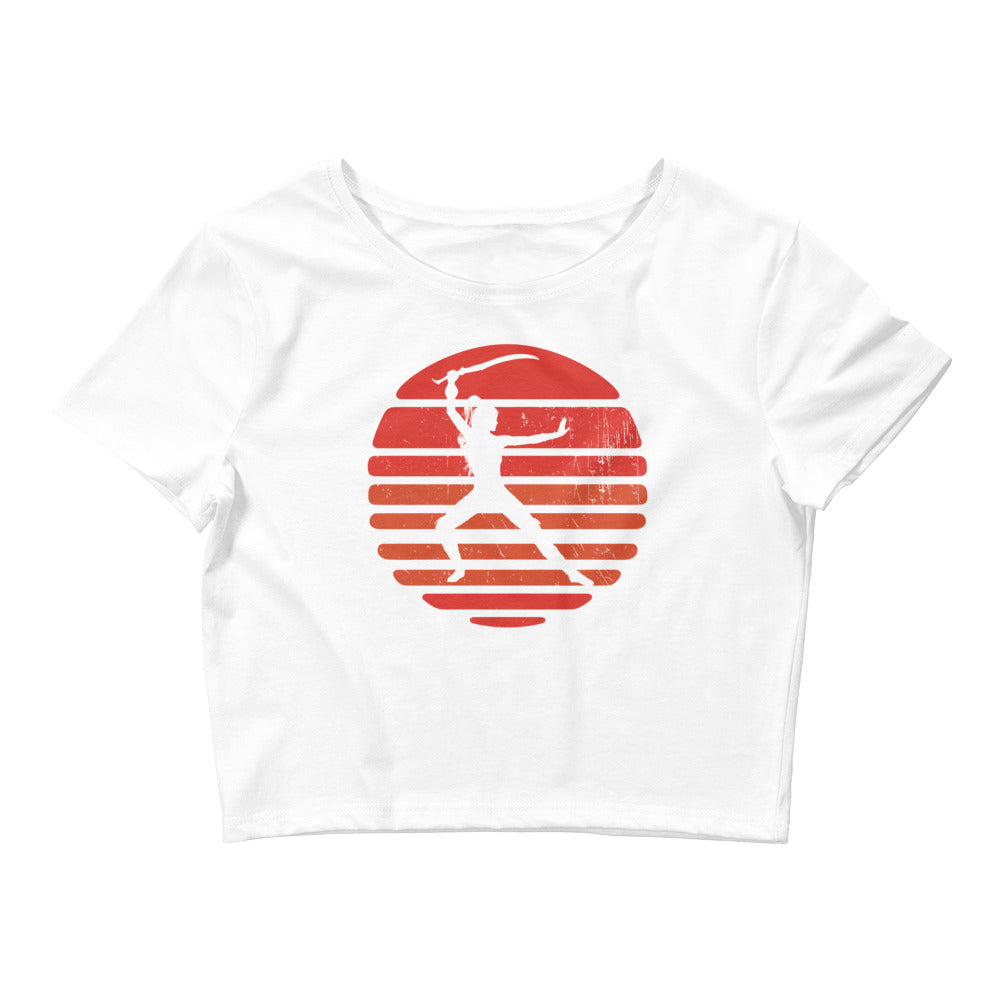 Women’s Warrior White Crop Tee