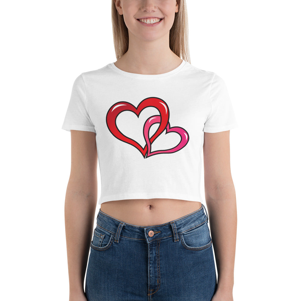 White Valentine's Women’s Crop Tee
