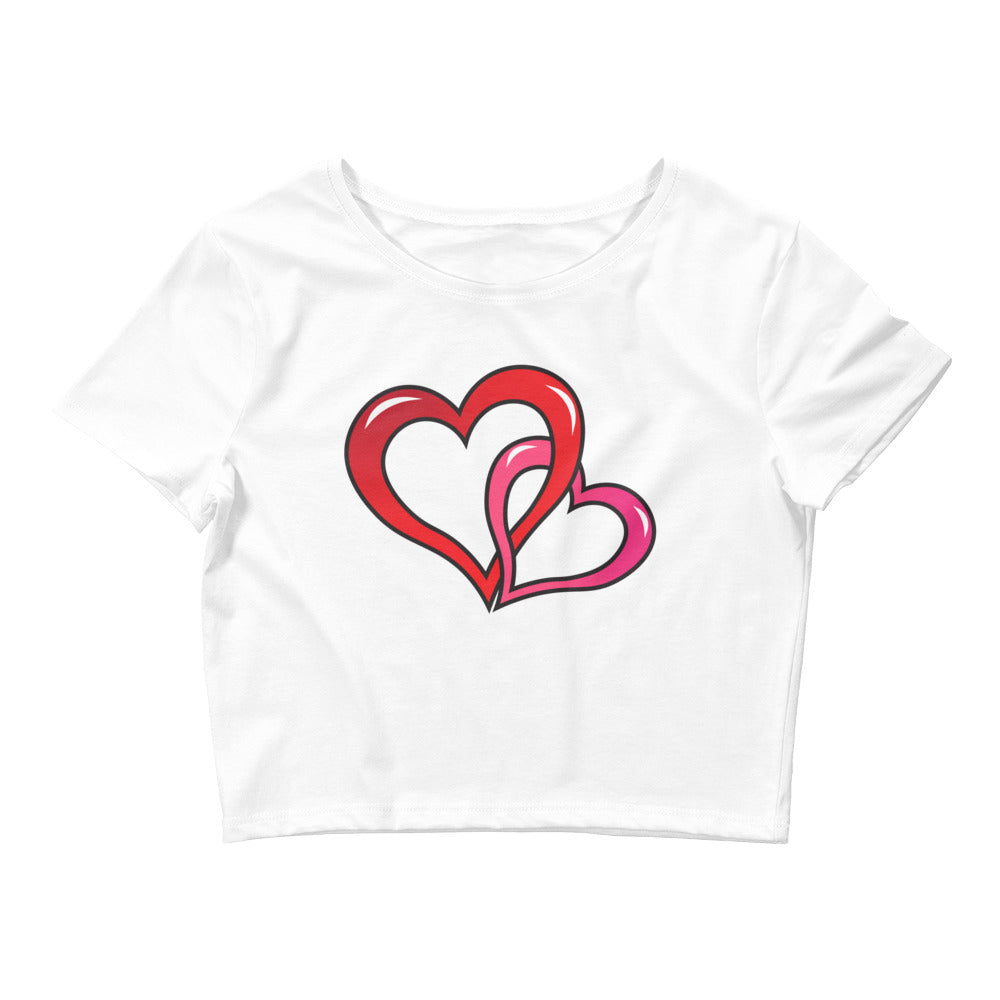 White Valentine's Women’s Crop Tee