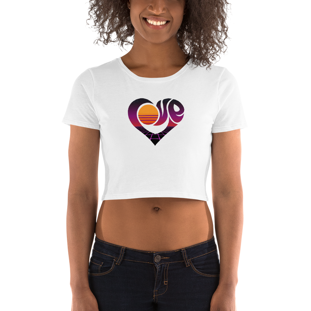 "LOVE" 2023 Retro Style Women’s Crop Tee (LIGHT)