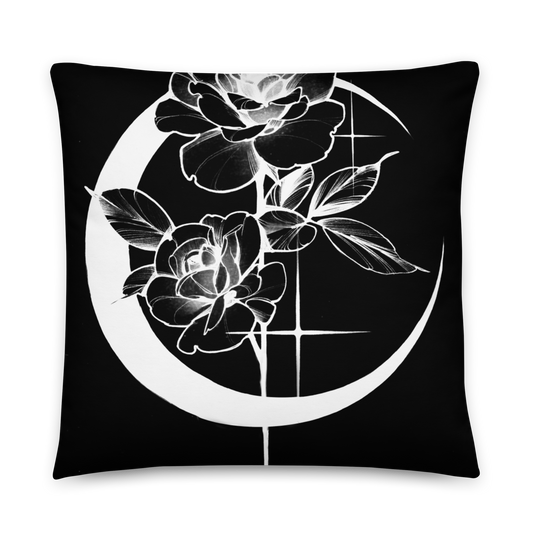 Mystic Rose Basic Pillow By OkiDiploDoki (DARK)