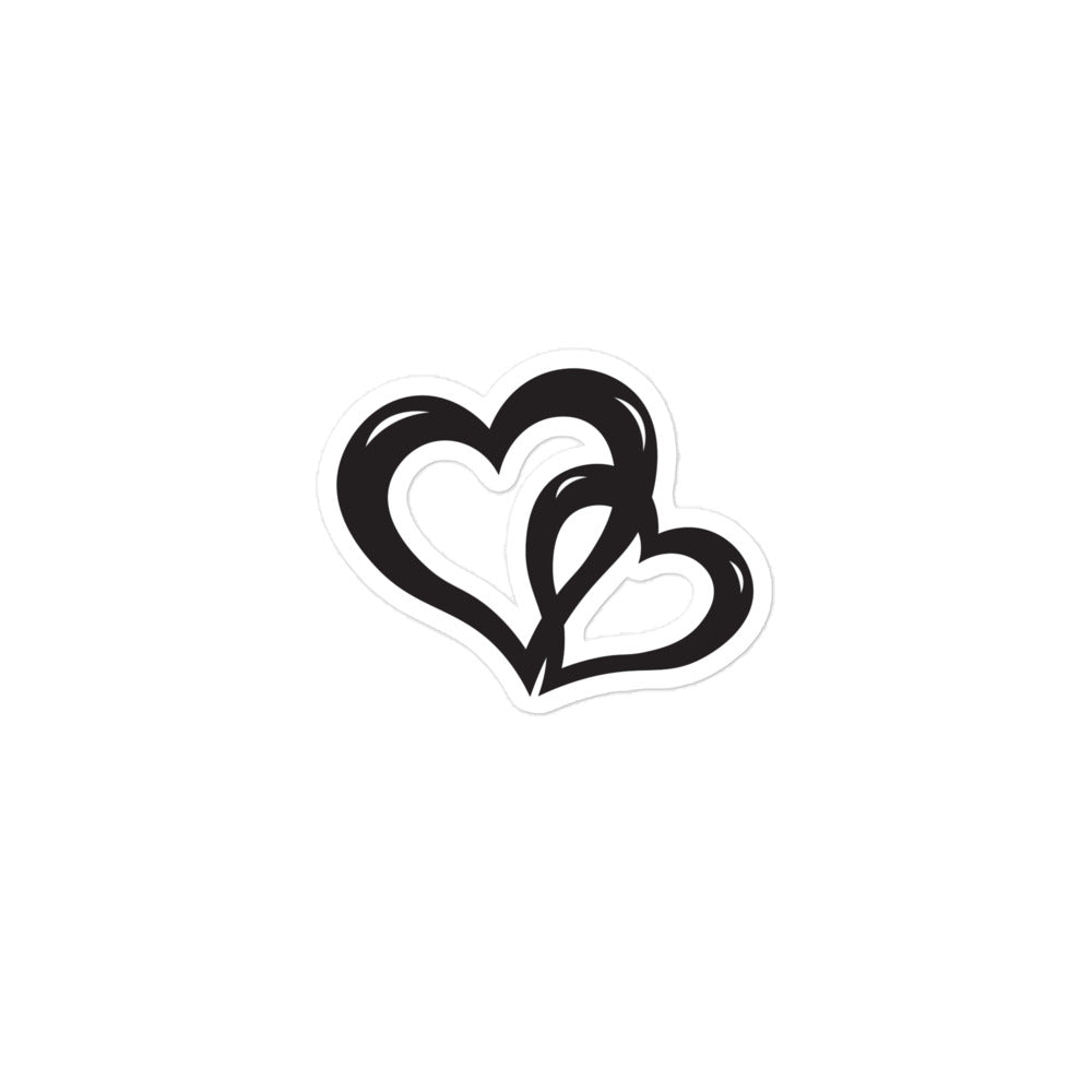 Valentine's Day Black Hearts Bubble-free stickers