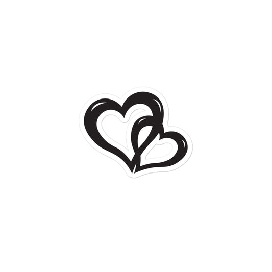 Valentine's Day Black Hearts Bubble-free stickers