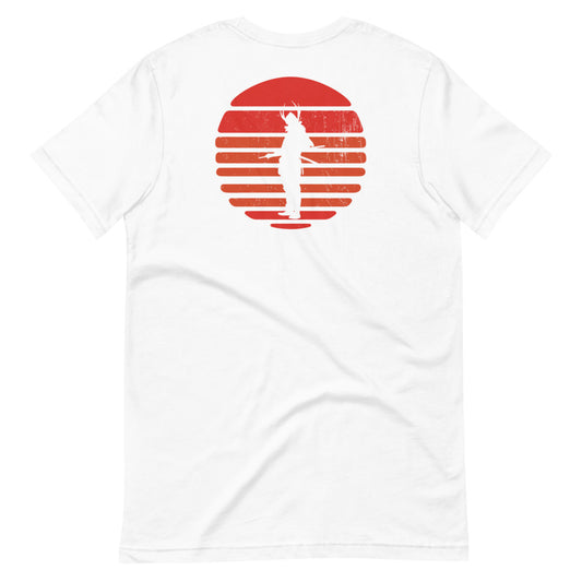 Men's White Warrior Short-Sleeve T-Shirt (Back)