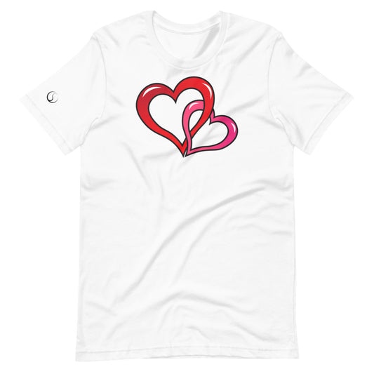 White Valentine's Short-Sleeve Unisex T-Shirt