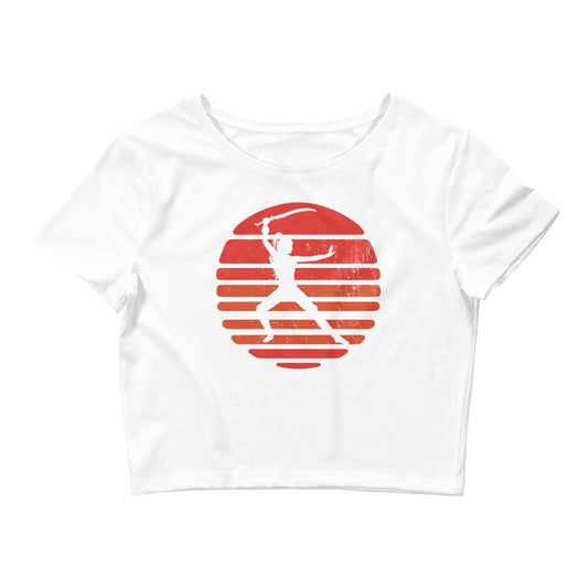 Women’s Warrior White Crop Tee