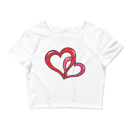 White Valentine's Women’s Crop Tee
